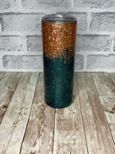Load image into Gallery viewer, Gold and Turquoise tumbler