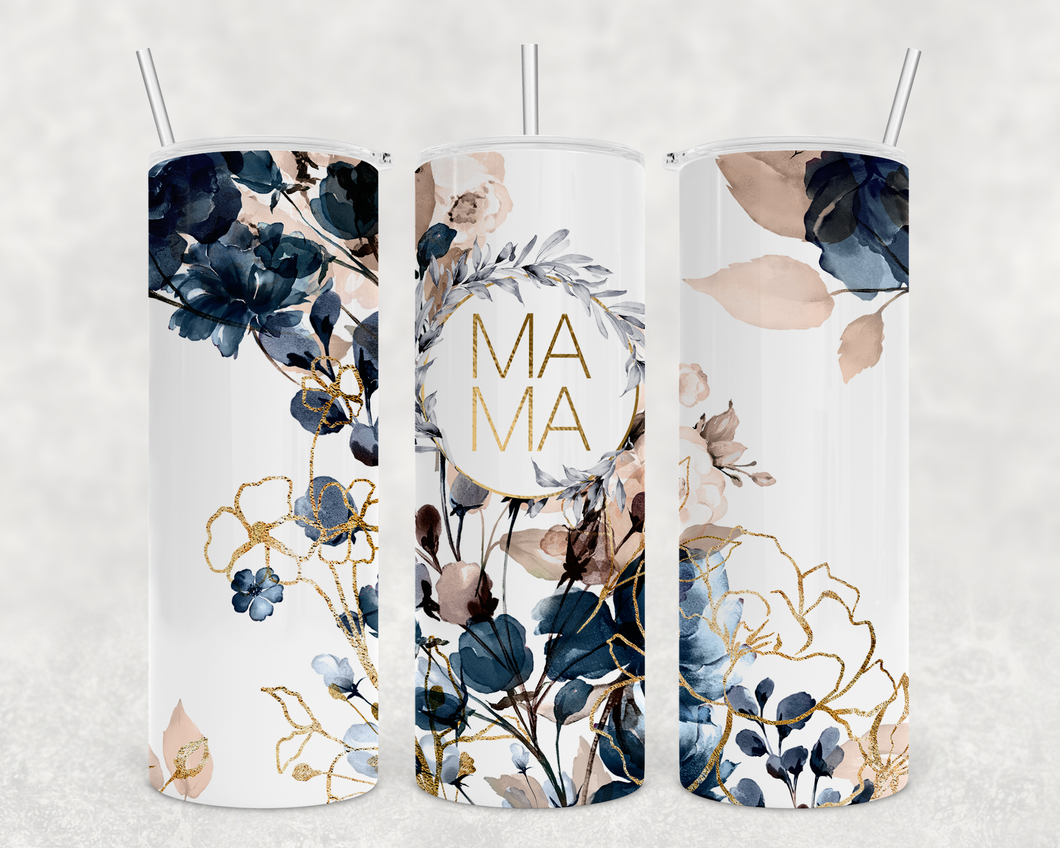 Mama and Mini Navy Floral Sublimation Set