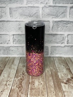 Black and Confetti Tumbler