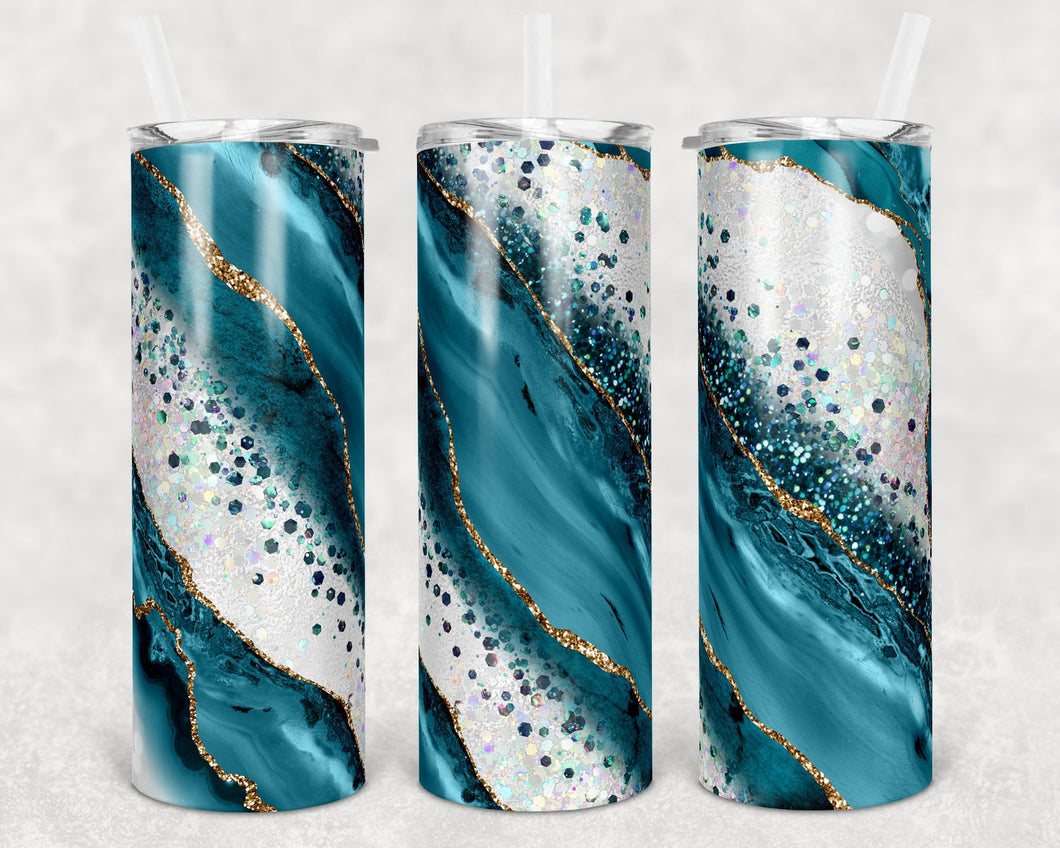 Teal Milky Way Sublimation Tumbler