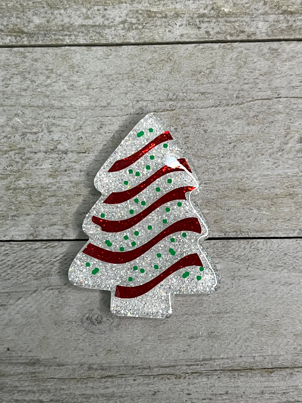 Christmas Tree Cake Badge Reel