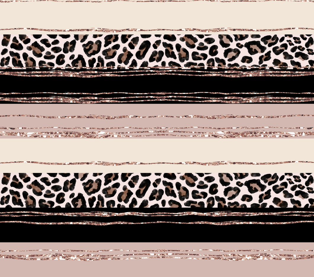 Blush and Rose Gold Leopard Sublimation Tumbler